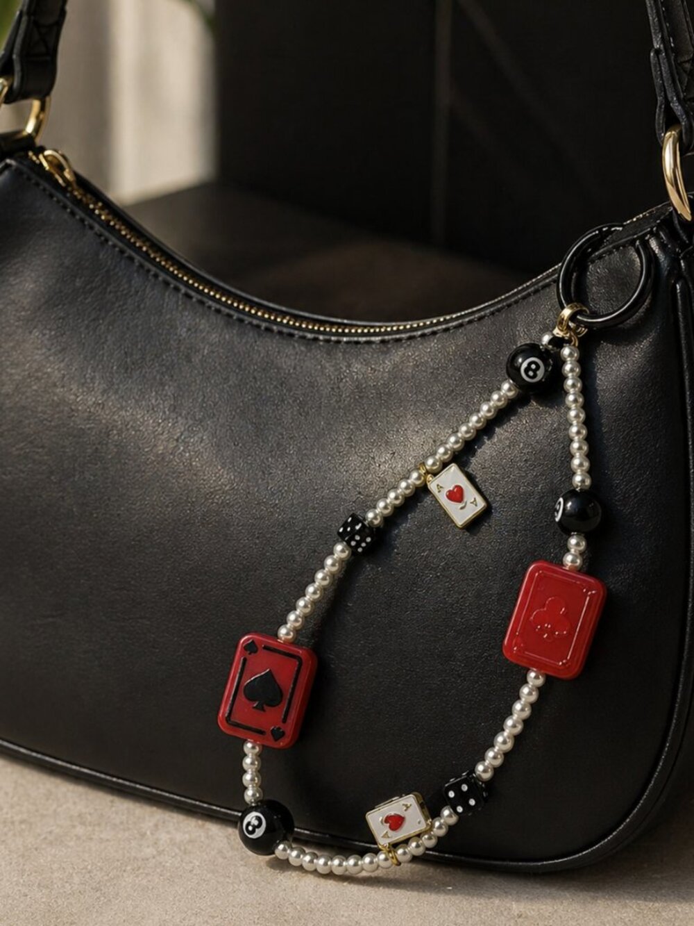 Casino Beaded Bag Charm